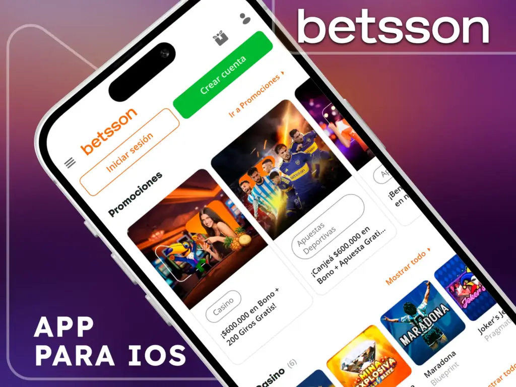 Guía para descargar e instalar la aplicación de Betsson en iPhone y dispositivos iOS en Argentina.